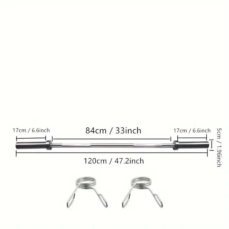Stainless Steel Adjustable Weight Plate Barbell - Image 3
