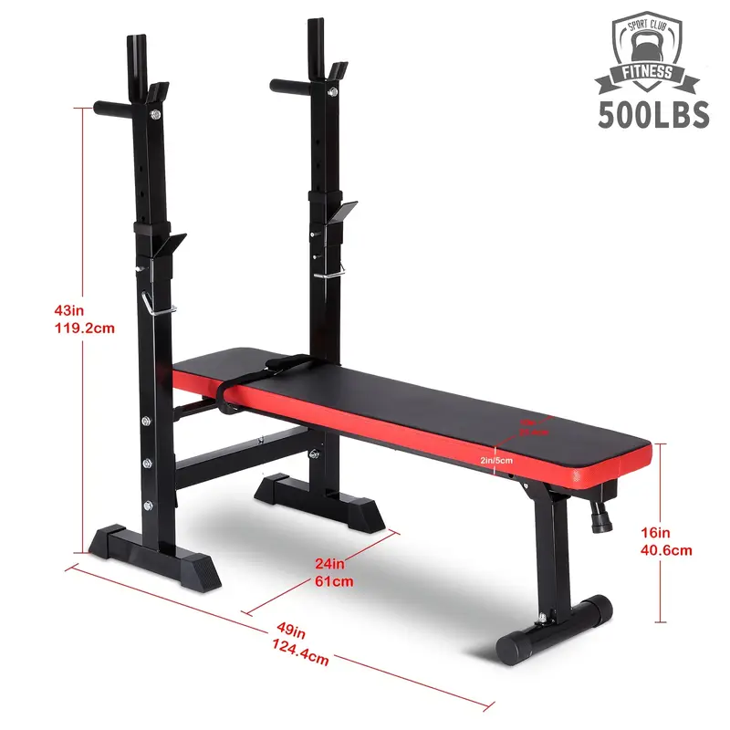 MENCIRO Adjustable Folding Weight Bench - Image 2