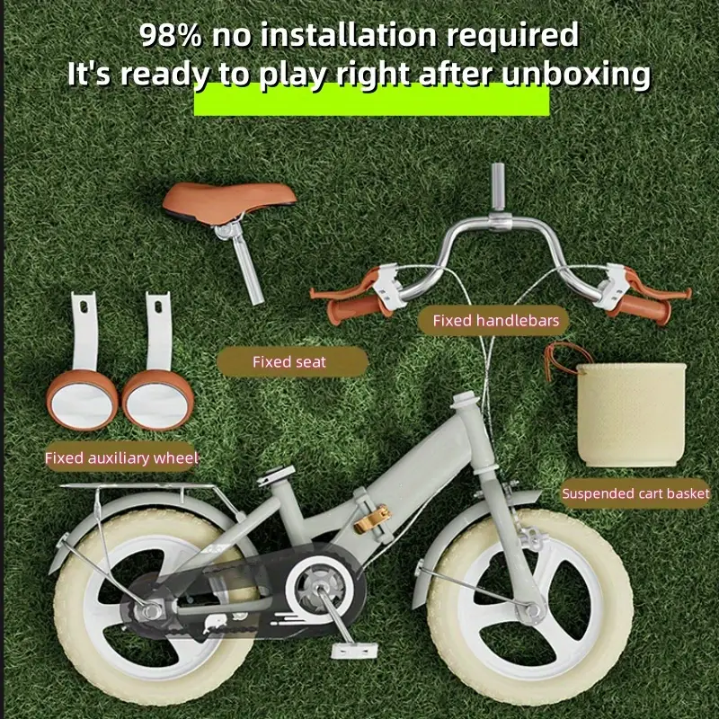 Foldable Retro Style Kids Bike - Image 4