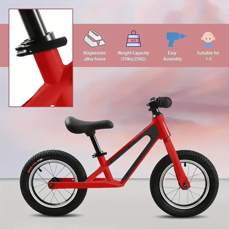 Kids Balance Bike with Magnesium Alloy Frame - Image 3